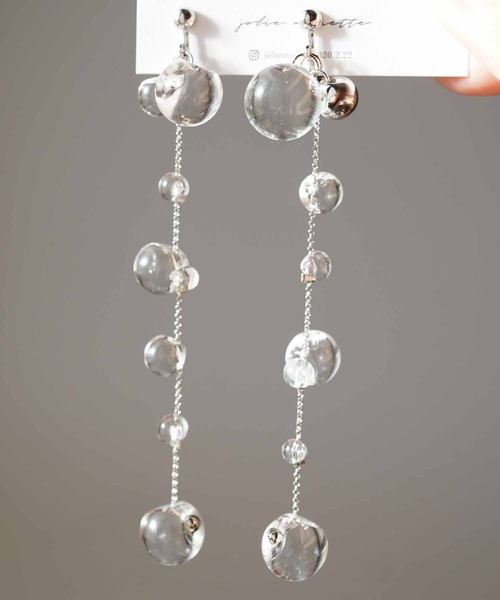 CERCA（チェルカ）の「jolie minette/クリア 水滴 イヤリング（イヤリング・レディース・シルバー/ゴールド・FREE）」の12枚目の写真