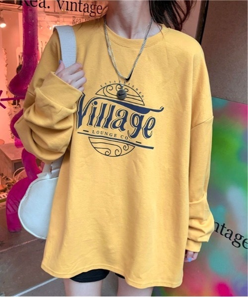 Burner（バーナー）の「【BURNER Recommend Select】オーバーサイズ 　 カレッジロゴ 　 スウェット　oku-tops-652811127079-21（スウェット・レディース・イエロー/グレー/ホワイト・XL/L）」の8枚目の写真