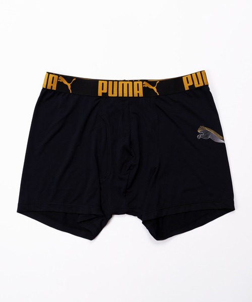 PUMA（プーマ）の「PUMA プーマ 大人用 ポリベア ボクサーパンツ 前開き ブランドロゴ ラバープリント 総柄 快適インナー トランクス 肌着 下着（ボクサーパンツ・メンズ・ブラック系その他/ブラック系その他3/ブラック系その他5/ブラック系その他2/ブラック/ブラック系その他4・L/LL/M）」の7枚目の写真