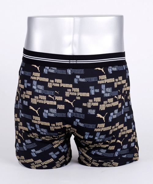 PUMA（プーマ）の「PUMA プーマ 大人用 ポリベア ボクサーパンツ 前開き ブランドロゴ ラバープリント 総柄 快適インナー トランクス 肌着 下着（ボクサーパンツ・メンズ・ブラック系その他/ブラック系その他3/ブラック系その他5/ブラック系その他2/ブラック/ブラック系その他4・L/LL/M）」の16枚目の写真