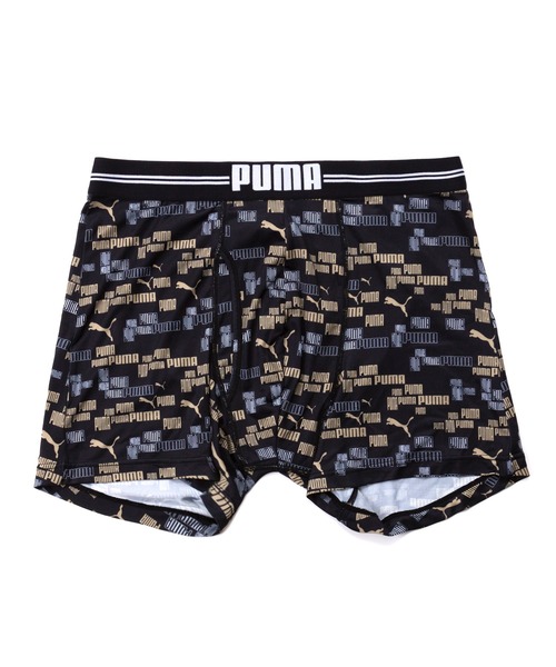 PUMA（プーマ）の「PUMA プーマ 大人用 ポリベア ボクサーパンツ 前開き ブランドロゴ ラバープリント 総柄 快適インナー トランクス 肌着 下着（ボクサーパンツ・メンズ・ブラック系その他/ブラック系その他3/ブラック系その他5/ブラック系その他2/ブラック/ブラック系その他4・L/LL/M）」の12枚目の写真