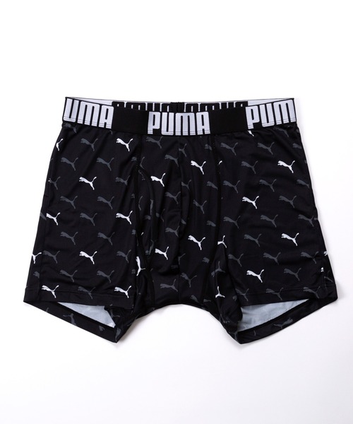PUMA（プーマ）の「PUMA プーマ 大人用 ポリベア ボクサーパンツ 前開き ブランドロゴ ラバープリント 総柄 快適インナー トランクス 肌着 下着（ボクサーパンツ・メンズ・ブラック系その他/ブラック系その他3/ブラック系その他5/ブラック系その他2/ブラック/ブラック系その他4・L/LL/M）」の22枚目の写真