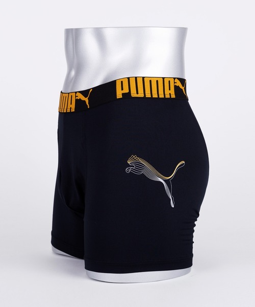 PUMA（プーマ）の「PUMA プーマ 大人用 ポリベア ボクサーパンツ 前開き ブランドロゴ ラバープリント 総柄 快適インナー トランクス 肌着 下着（ボクサーパンツ・メンズ・ブラック系その他/ブラック系その他3/ブラック系その他5/ブラック系その他2/ブラック/ブラック系その他4・L/LL/M）」の9枚目の写真