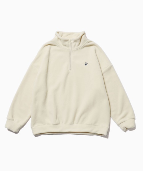 BEVERLY HILLS POLO CLUB(ビバリーヒルズポロクラブ)の「BEVERLY HILLS POLO CLUB/ビバリーヒルズポロクラブ ハーフZIP フリース(スウェット・メンズ・ネイビー/アイボリー/ブラック/ベージュ・L/M)」の18枚目の写真