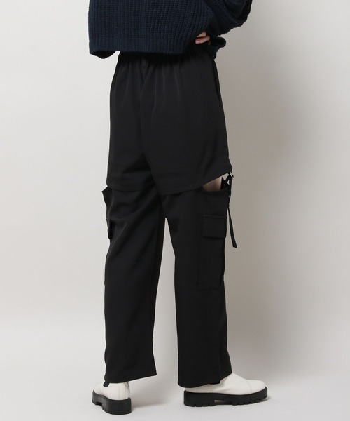 3.3 Field Trip （3.3フィールドトリップ）の「3.3 Field Trip／サイドシボリパンツ　2981257（その他パンツ・レディース・ブラック/カーキ・FREE）」の5枚目の写真