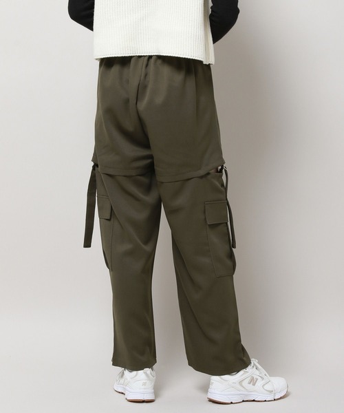 3.3 Field Trip （3.3フィールドトリップ）の「3.3 Field Trip／サイドシボリパンツ　2981257（その他パンツ・レディース・ブラック/カーキ・FREE）」の11枚目の写真