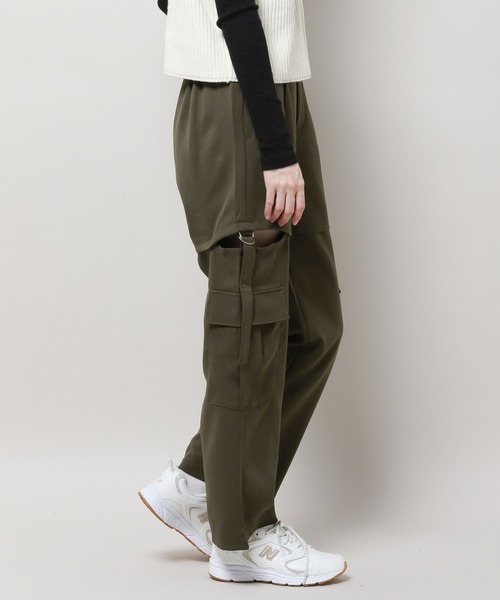 3.3 Field Trip （3.3フィールドトリップ）の「3.3 Field Trip／サイドシボリパンツ　2981257（その他パンツ・レディース・ブラック/カーキ・FREE）」の12枚目の写真