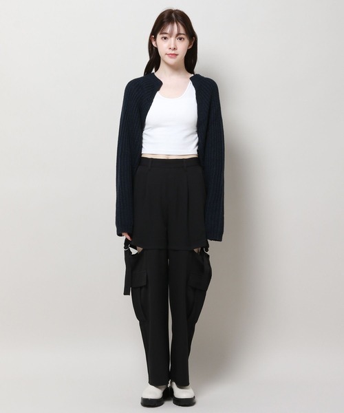 3.3 Field Trip （3.3フィールドトリップ）の「3.3 Field Trip／サイドシボリパンツ　2981257（その他パンツ・レディース・ブラック/カーキ・FREE）」の13枚目の写真