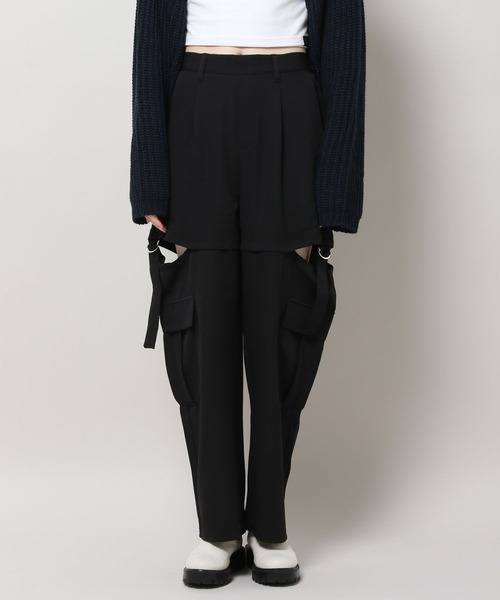 3.3 Field Trip （3.3フィールドトリップ）の「3.3 Field Trip／サイドシボリパンツ　2981257（その他パンツ・レディース・ブラック/カーキ・FREE）」の14枚目の写真