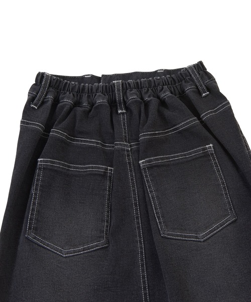 PUNYUS(プニュズ)の「デザインデニムロングスカート(デニムスカート・レディース・ブラック・1/3/4/2)」の7枚目の写真