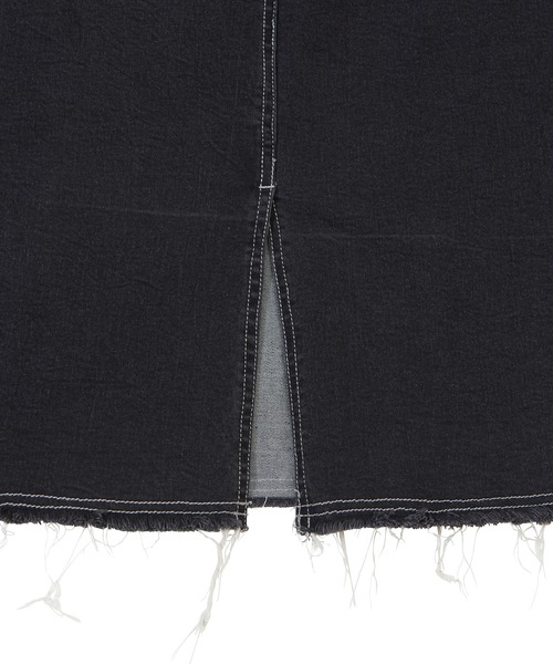 PUNYUS(プニュズ)の「デザインデニムロングスカート(デニムスカート・レディース・ブラック・1/3/4/2)」の6枚目の写真