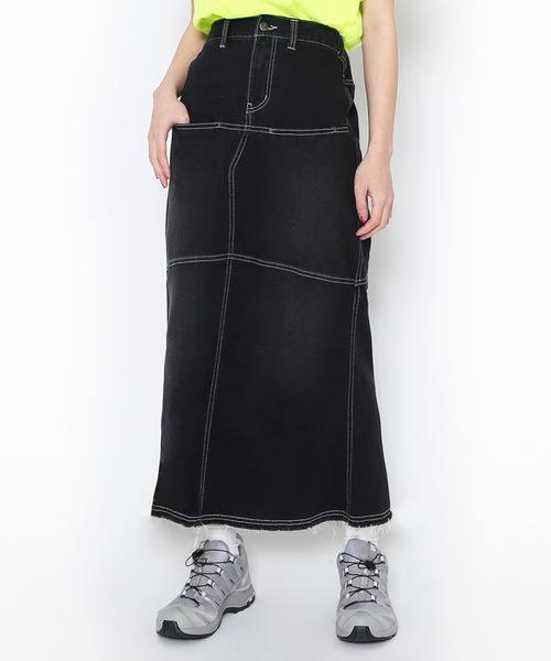 PUNYUS(プニュズ)の「デザインデニムロングスカート(デニムスカート・レディース・ブラック・1/3/4/2)」の9枚目の写真