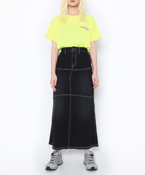 PUNYUS(プニュズ)の「デザインデニムロングスカート(デニムスカート・レディース・ブラック・1/3/4/2)」の12枚目の写真