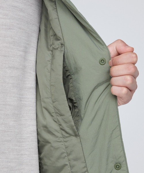 無印良品（ムジルシリョウヒン）の「洗える中わたリブ付きブルゾン（ブルゾン・メンズ・ブラック/スモーキーグリーン系・S/M/L/XL）」の17枚目の写真