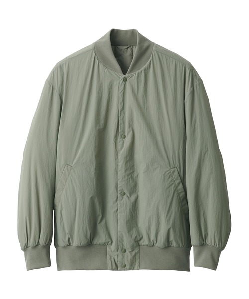 無印良品（ムジルシリョウヒン）の「洗える中わたリブ付きブルゾン（ブルゾン・メンズ・ブラック/スモーキーグリーン系・S/M/L/XL）」の19枚目の写真