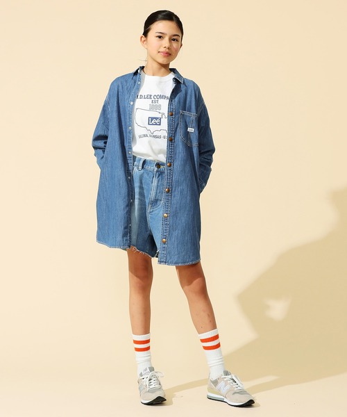 セール】【110-150cm】キッズ カバーオールワンピース（シャツ