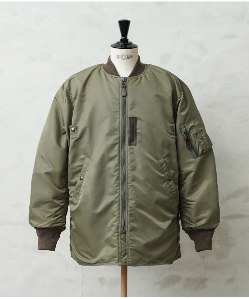 MA-1スタイルジャケット オリーブグリーン 米軍実品 L】ALPHA INDUSTRIES MA-1ジャケット オリーブグリーン