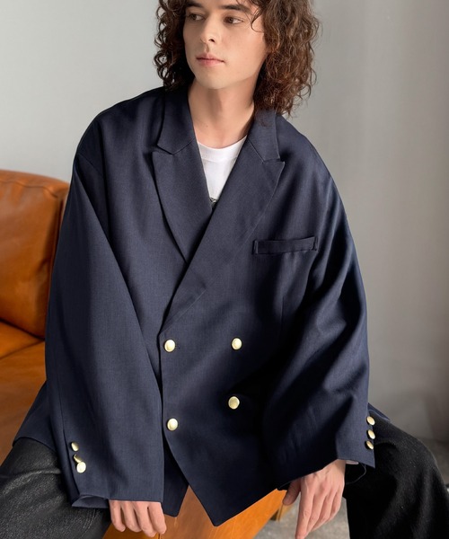 セール】シーンレスに活躍。オーバーサイズダブルジャケット