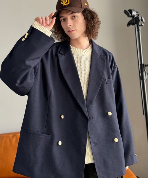 STAR 襟低CLASSIC2ｍｍジャケットカスタムオーダー料込 セール】シーンレスに活躍。オーバーサイズダブルジャケット