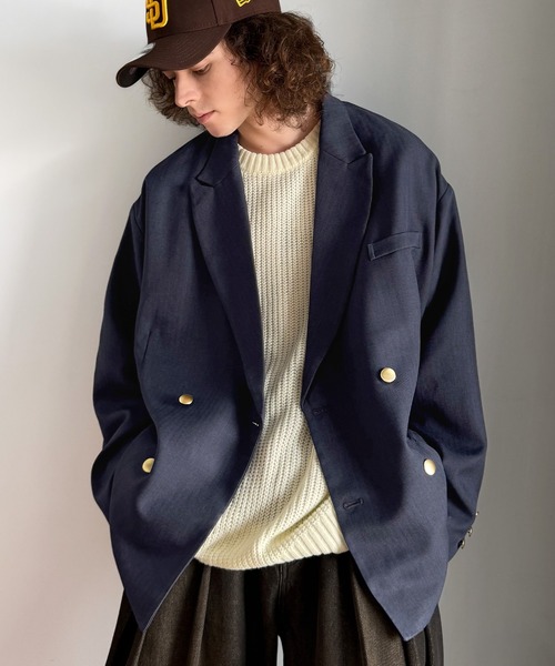 セール】シーンレスに活躍。オーバーサイズダブルジャケット