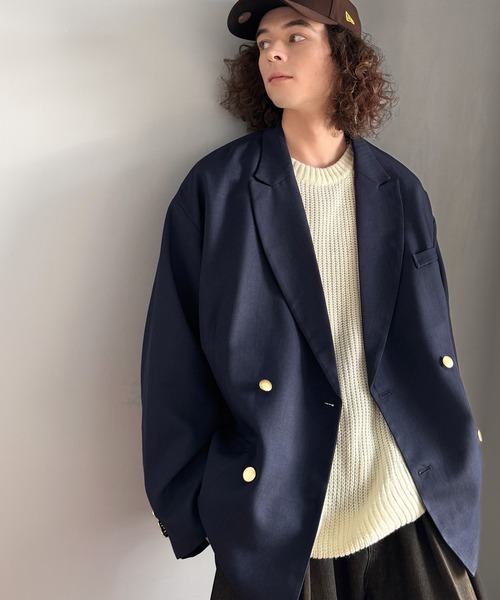 セール】シーンレスに活躍。オーバーサイズダブルジャケット