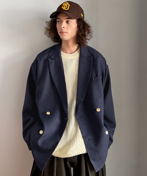 セール】シーンレスに活躍。オーバーサイズダブルジャケット