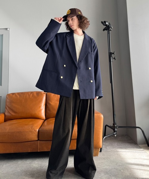 セール】シーンレスに活躍。オーバーサイズダブルジャケット