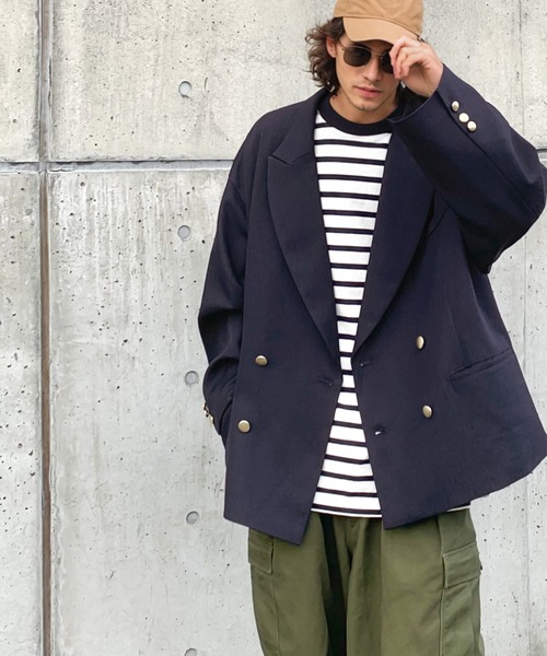セール】シーンレスに活躍。オーバーサイズダブルジャケット