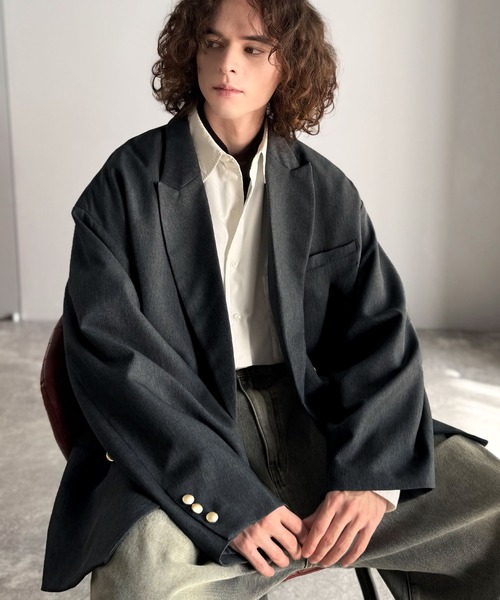 セール】シーンレスに活躍。オーバーサイズダブルジャケット