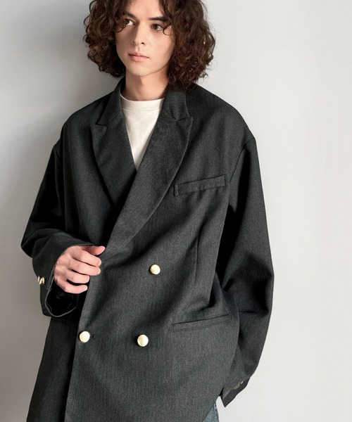セール】シーンレスに活躍。オーバーサイズダブルジャケット