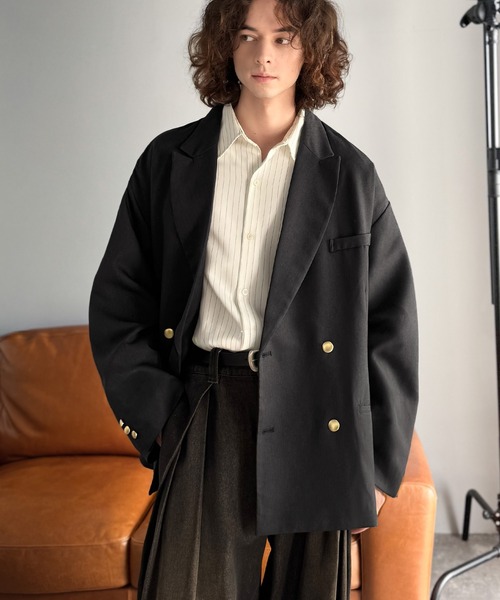 セール】シーンレスに活躍。オーバーサイズダブルジャケット