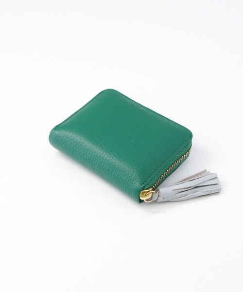 Gready Brilliant(グレディブリリアン)の「レザーカードウォレット(財布・レディース・グリーン/ドット/ゴールド・FREE)」の7枚目の写真