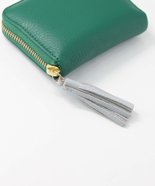 Gready Brilliant(グレディブリリアン)の「レザーカードウォレット(財布・レディース・グリーン/ドット/ゴールド・FREE)」の10枚目の写真