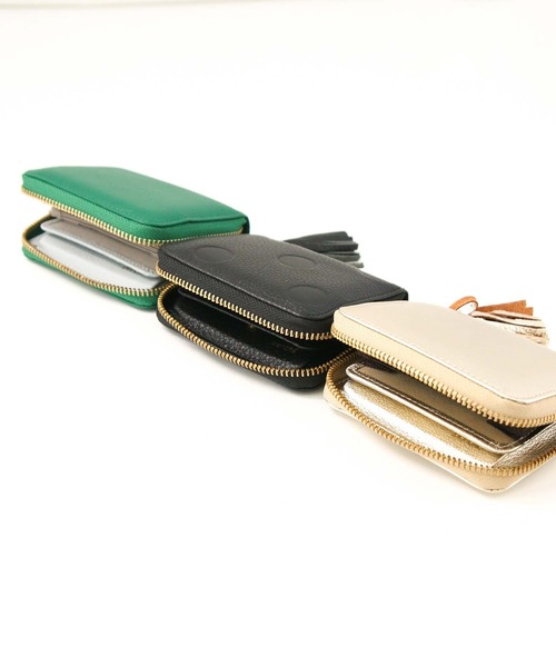 Gready Brilliant(グレディブリリアン)の「レザーカードウォレット(財布・レディース・グリーン/ドット/ゴールド・FREE)」の11枚目の写真