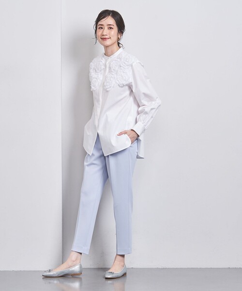 UNITED ARROWS(ユナイテッドアローズ)の「SPONGY タック テーパードパンツ(スラックス・レディース・ブラック/ライトブルー/ネイビー/オフホワイト・32/38/42/34/40/36)」の7枚目の写真