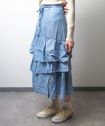 /CIMARRON JEANS/ランダムティアードスカート