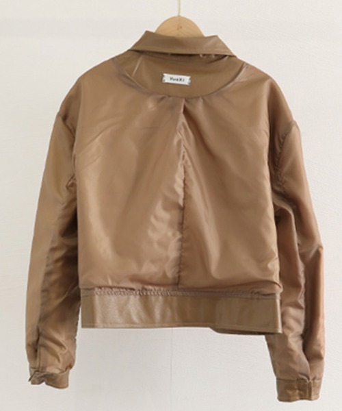 Miniministore(ミニミニストア)の「ライダースジャケット PUレザーブルゾン(ライダースジャケット・レディース・ブラウン/ブラック・フリー)」の16枚目の写真