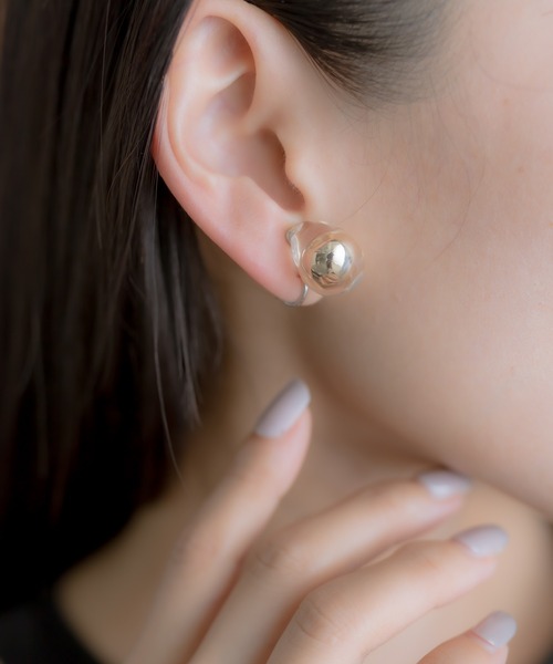 ear PAPILLONNER（イアパピヨネ）の「《WEB限定》ボールインクリアイヤリング（イヤリング・レディース・ゴールド/シルバー・FREE）」の15枚目の写真