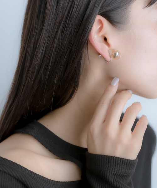 ear PAPILLONNER（イアパピヨネ）の「《WEB限定》ボールインクリアイヤリング（イヤリング・レディース・ゴールド/シルバー・FREE）」の16枚目の写真