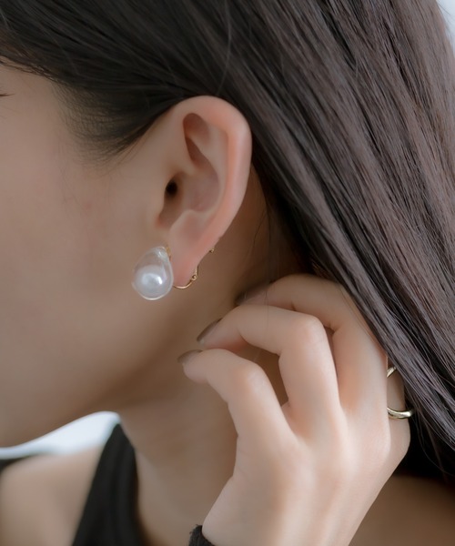 ear PAPILLONNER（イアパピヨネ）の「《WEB限定》ボールインクリアイヤリング（イヤリング・レディース・ゴールド/シルバー・FREE）」の7枚目の写真