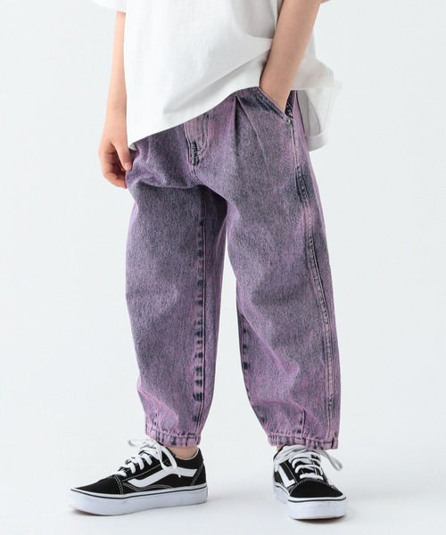 BAYFLOW（ベイフロー）の「[穿きやすくリニューアル!!]カーブジーンズ（KIDS）（デニムパンツ・キッズ・ピンク/イエロー/サックスブルー/ブラック・110cm/120cm/130cm/140cm/150cm）」の4枚目の写真