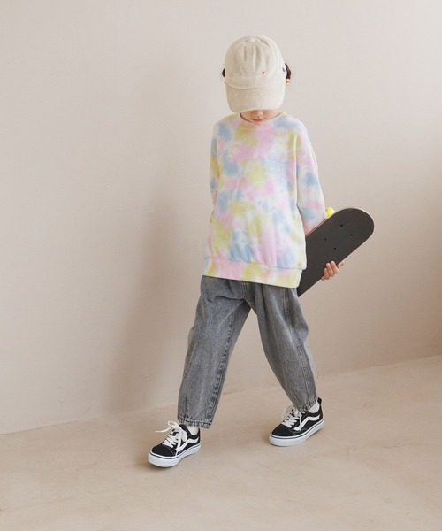 BAYFLOW（ベイフロー）の「[穿きやすくリニューアル!!]カーブジーンズ（KIDS）（デニムパンツ・キッズ・ピンク/イエロー/サックスブルー/ブラック・110cm/120cm/130cm/140cm/150cm）」の14枚目の写真