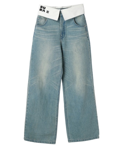 DURAS（デュラス）の「Point logo denim（デニムパンツ・レディース・インディゴブルー/ライトインディゴブルー・M/S）」の19枚目の写真