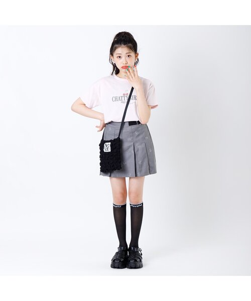 algy（アルジー）の「ラメラインシースルーハイソックス（ソックス/靴下・キッズ・オフホワイト/ブラック・21/24）」の11枚目の写真