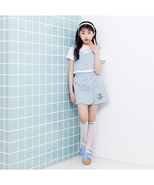 algy（アルジー）の「ラメラインシースルーハイソックス（ソックス/靴下・キッズ・オフホワイト/ブラック・21/24）」の12枚目の写真