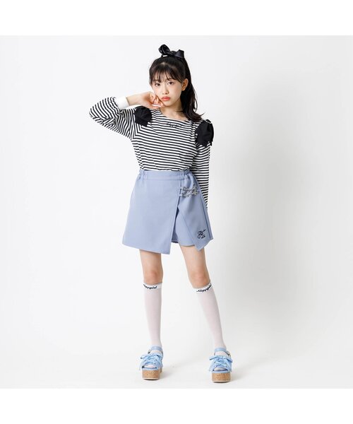 algy（アルジー）の「ラメラインシースルーハイソックス（ソックス/靴下・キッズ・オフホワイト/ブラック・21/24）」の15枚目の写真