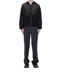 h*i様 John Lawrence Sullivan lace zipup h JOHN LAWRENCE SULLIVAN ジョンローレンスサリバン Uneven lace