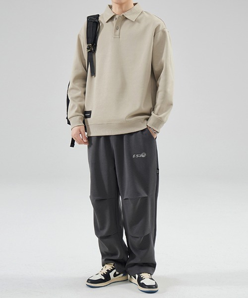 NO NEED（ノーニード）の「ポロスウェットタグ付きプルオーバー（スウェット・メンズ・グレー/ダークグリーン/ブラック/ベージュ/グリーン系その他・ﾌﾘ-）」の12枚目の写真