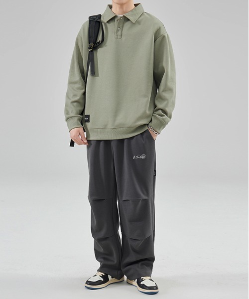 NO NEED（ノーニード）の「ポロスウェットタグ付きプルオーバー（スウェット・メンズ・グレー/ダークグリーン/ブラック/ベージュ/グリーン系その他・ﾌﾘ-）」の17枚目の写真