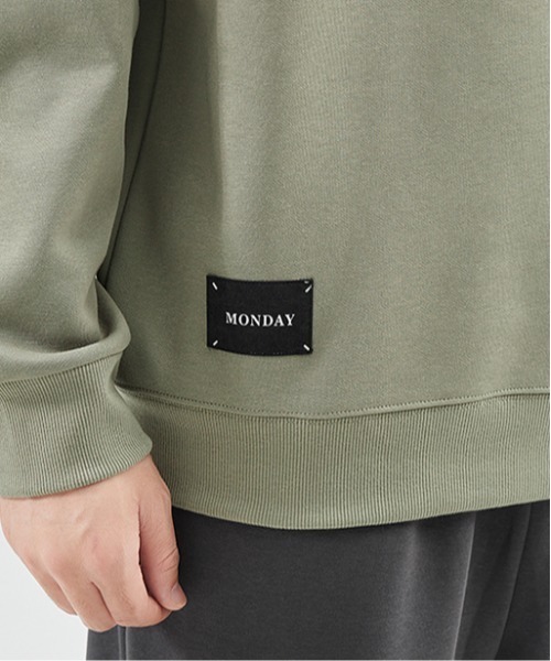 NO NEED（ノーニード）の「ポロスウェットタグ付きプルオーバー（スウェット・メンズ・グレー/ダークグリーン/ブラック/ベージュ/グリーン系その他・ﾌﾘ-）」の19枚目の写真